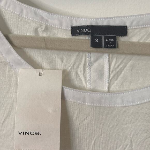 Nwt- Vince- Women’s cotton white tee- S-MSRP $125 - Picture 3 of 5